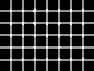 Black white dots illusion