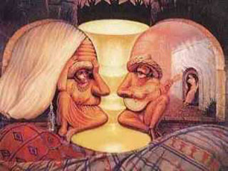 Old couple illusion illusion